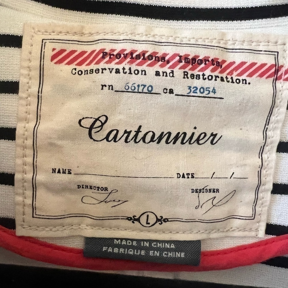 Cartonnier | Anthropologie striped slightly cropped cream - white blazer - Picture 4 of 6